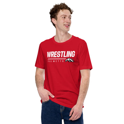 Palmetto Wrestling  Red Design Unisex Staple T-Shirt