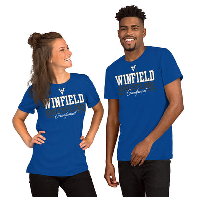 Winfield Wrestling Grandparent Royal Unisex t-shirt