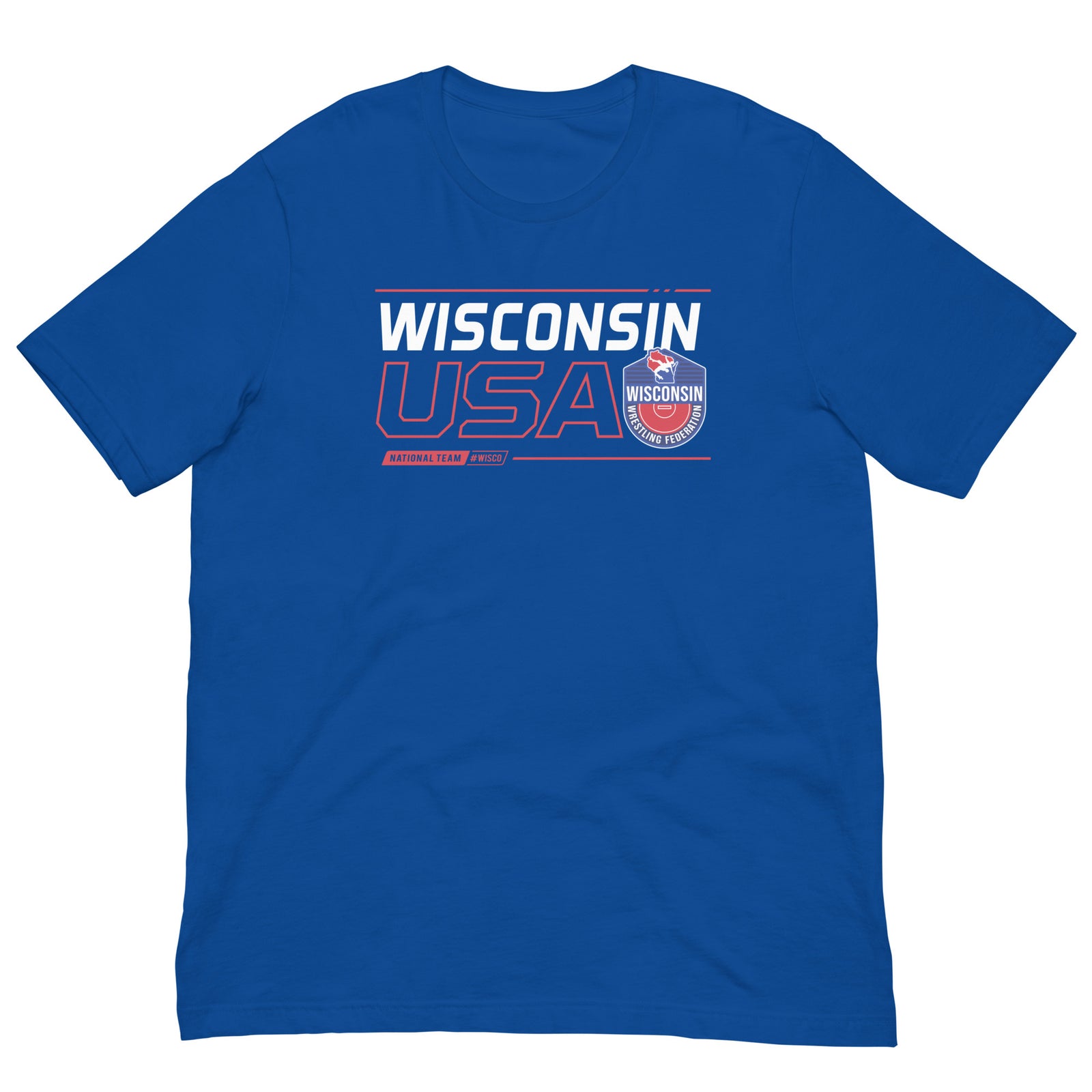 Wisconsin Wrestling Federation Wrestling 2023 Stack Unisex Staple T-Shirt