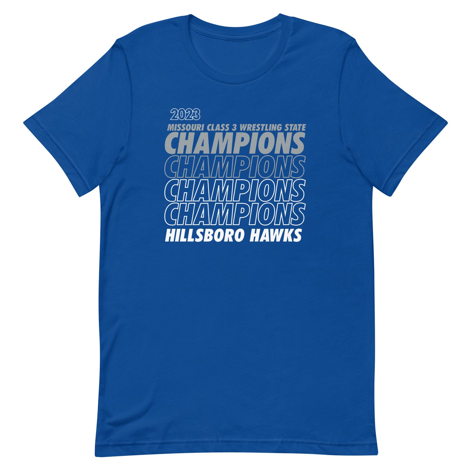 Hillsboro High School  Champions - Royal Unisex Staple T-Shirt