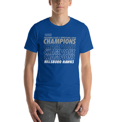Hillsboro High School  Champions - Royal Unisex Staple T-Shirt