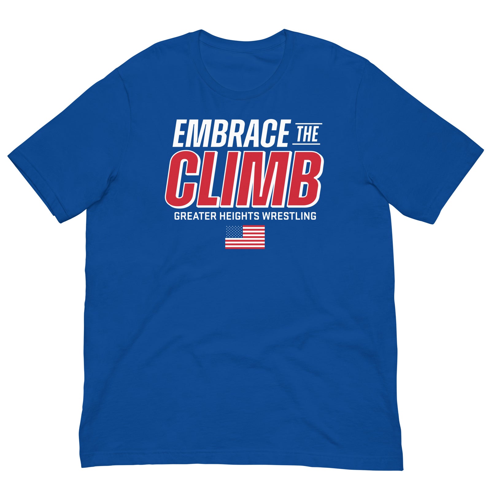 Greater Heights Wrestling Embrace the Climb 3 Unisex Staple T-Shirt