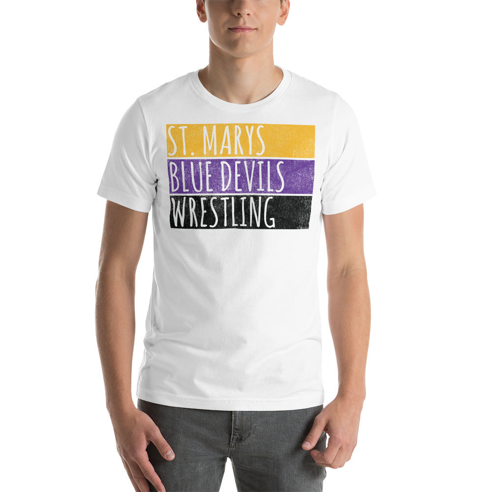 St. Mary’s High School Wrestling Blue Devils Unisex t-shirt