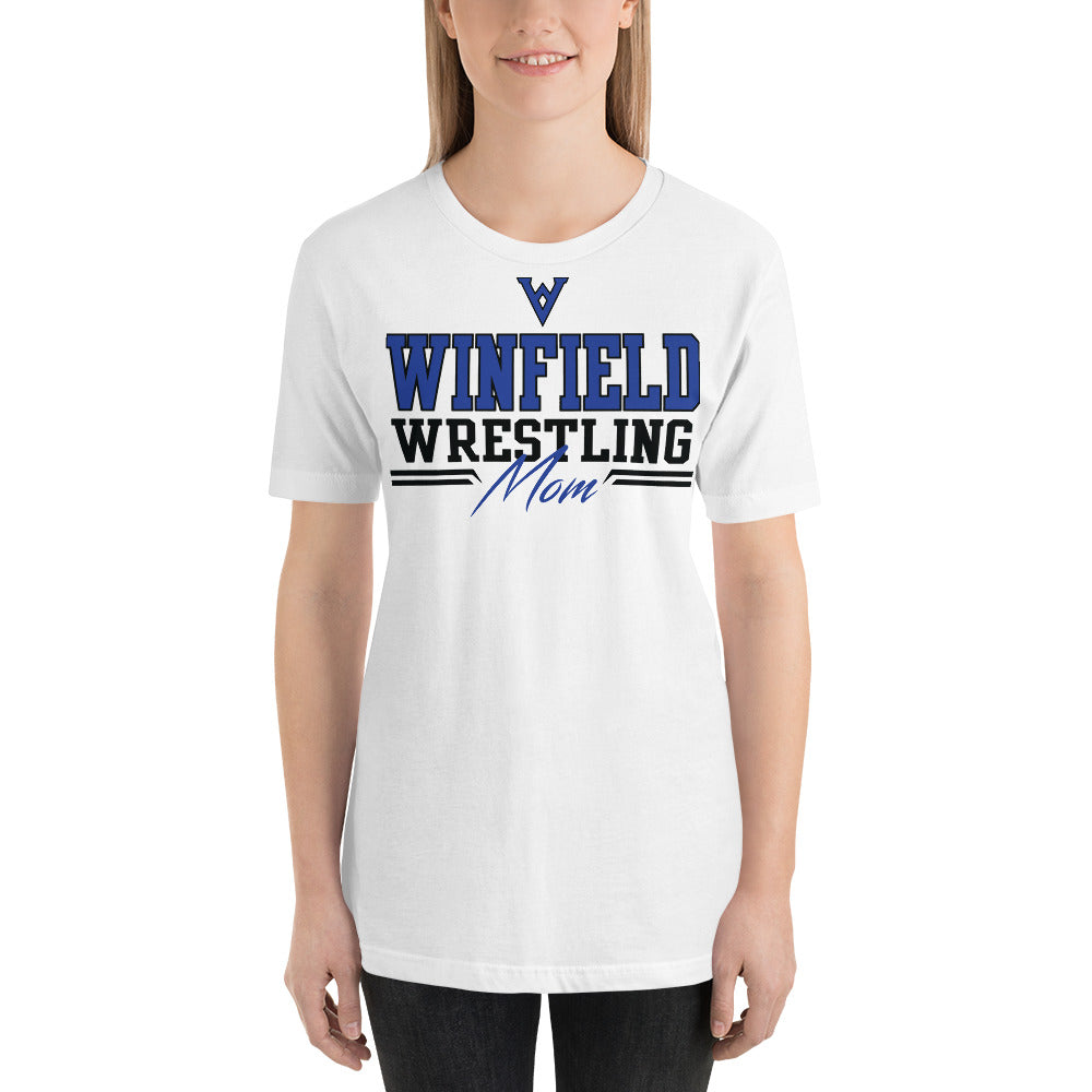 Winfield Wrestling Mom White Unisex t-shirt
