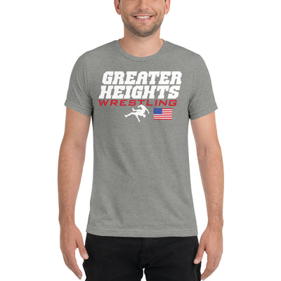 Greater Heights Wrestling 2 Unisex triblend Short sleeve t-shirt