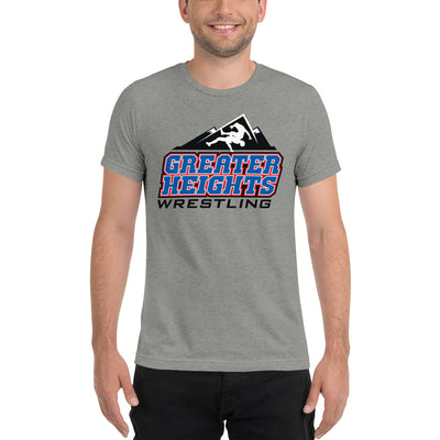 Greater Heights Wrestling Embrace The Climb 1 Unisex Triblend Short sleeve t-shirt