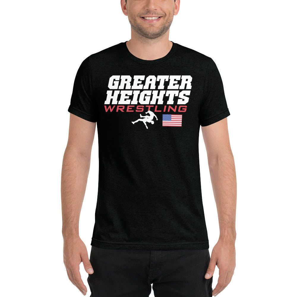 Greater Heights Wrestling 2 Unisex triblend Short sleeve t-shirt