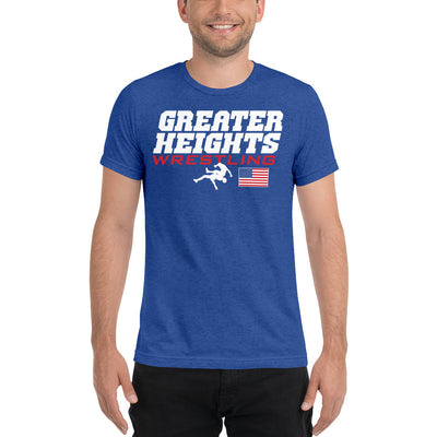 Greater Heights Wrestling 2 Unisex triblend Short sleeve t-shirt