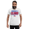 Greater Heights Wrestling Embrace the Climb 3 Unisex Tri-Blend T-Shirt