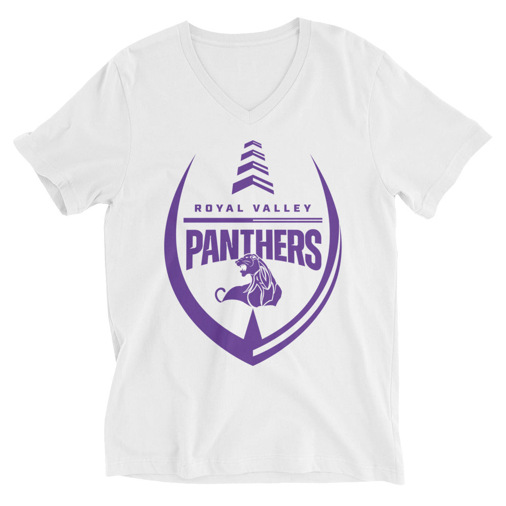 Royal Valley Football Unisex Short Sleeve V-Neck T-Shirt