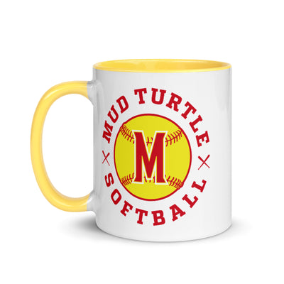 Mud Turtle Softball Mug with Color Inside