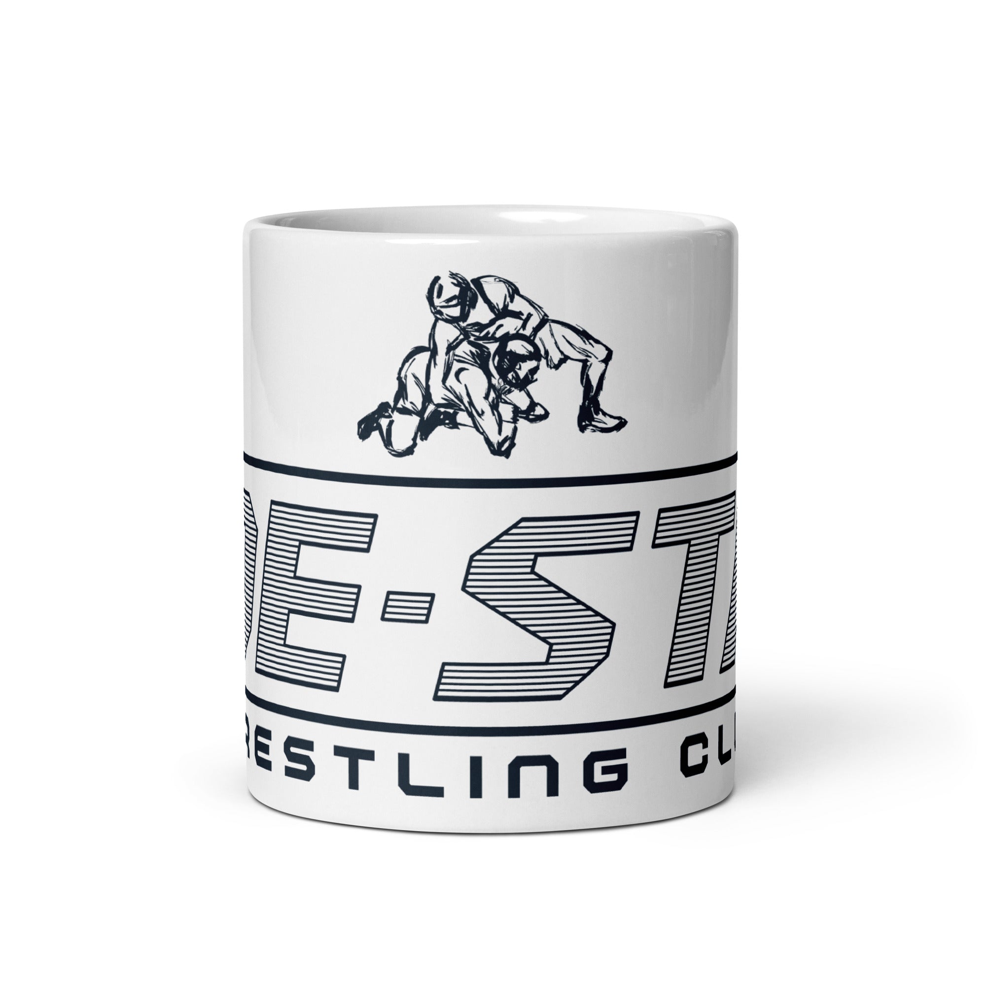 OE-STA Wrestling Club White glossy mug