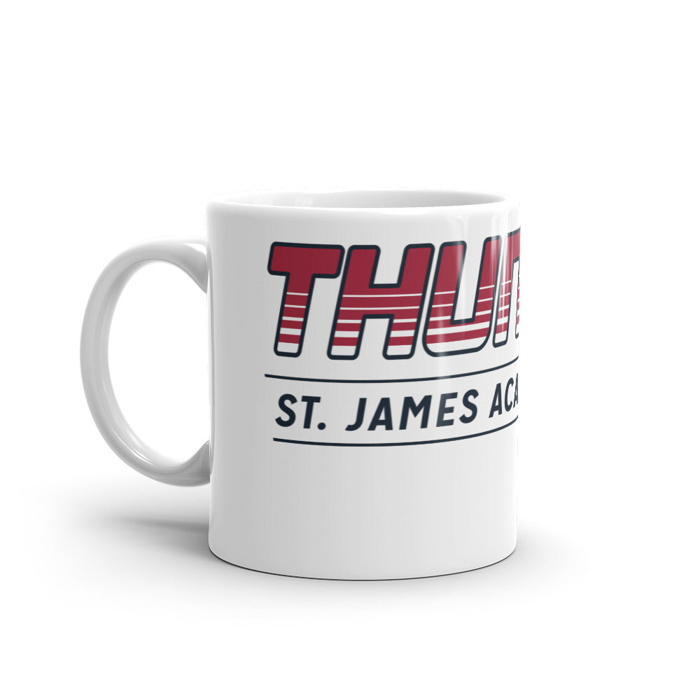 St. James Academy White glossy mug