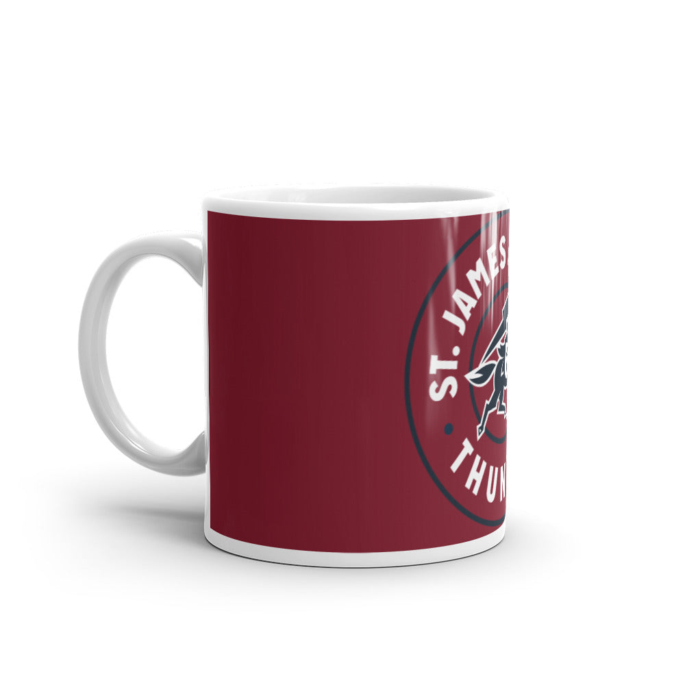 St. James Academy White glossy mug