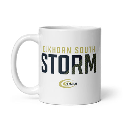 Elkhorn South Storm White glossy mug