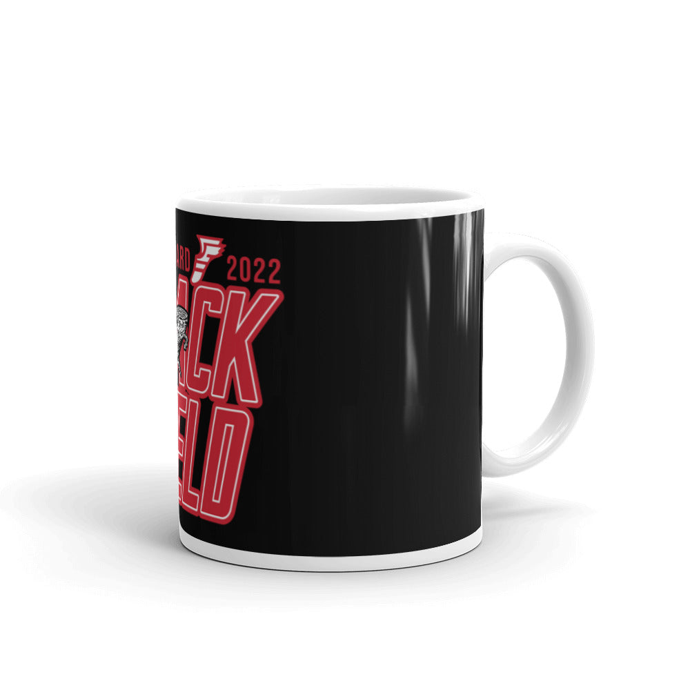 Bishop Ward Track & Field White glossy mug