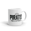 Pirates Volleyball White glossy mug