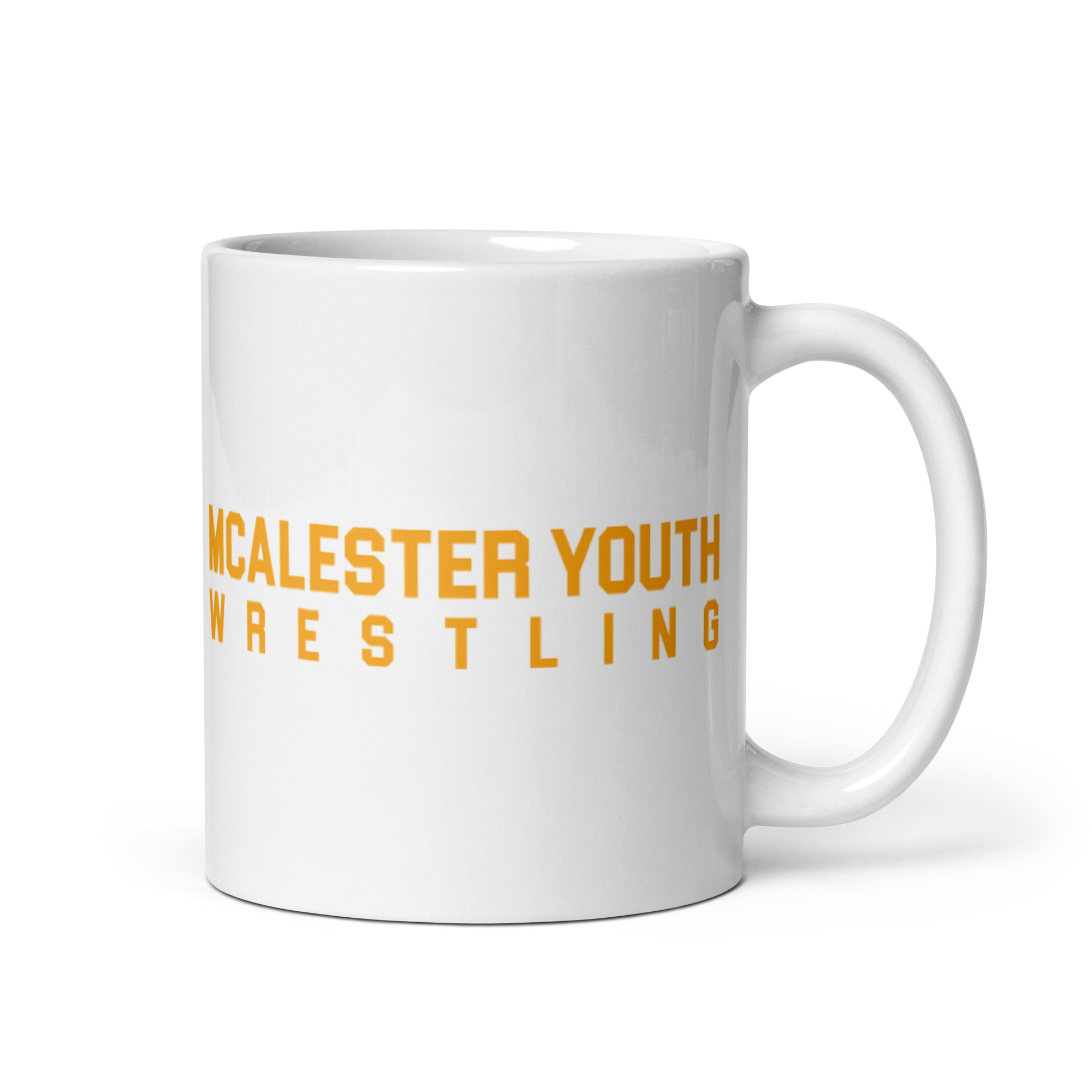 McAlester Youth Wrestling White Glossy Mug