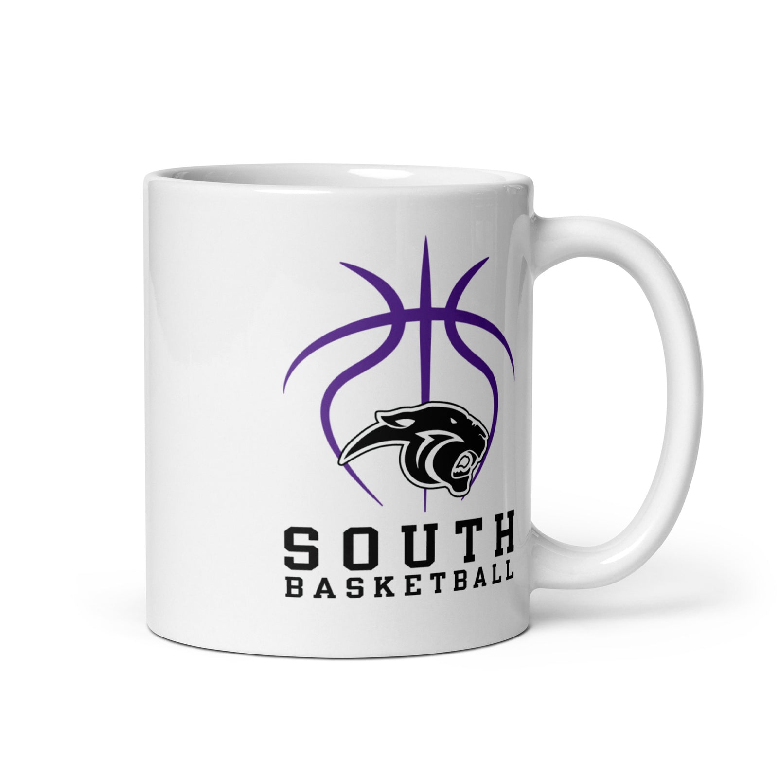Park Hill South Basketball White Glossy Mug