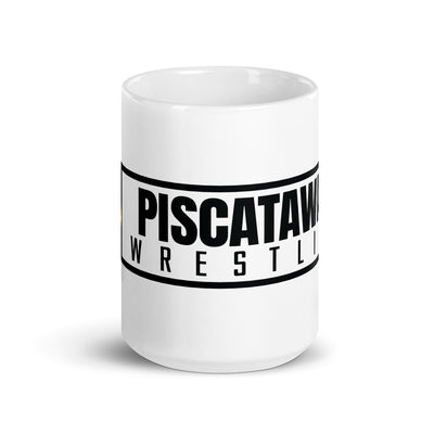 Piscataway Wrestling White glossy mug