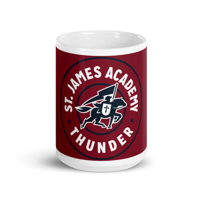 St. James Academy White glossy mug