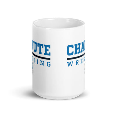 Chanute HS Wrestling 15oz White glossy mug