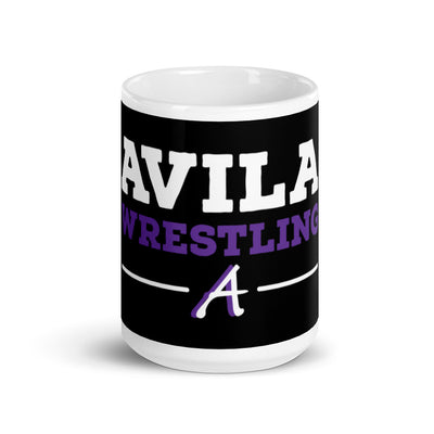 Avila Wrestling Banner Design 15oz Glossy Mug