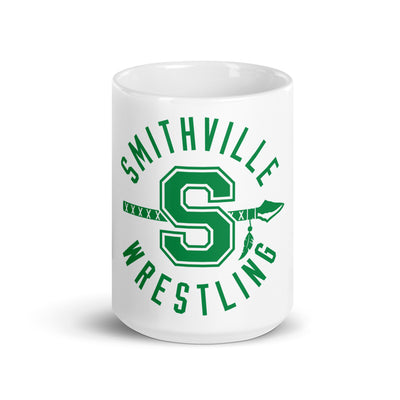 Smithville Wrestling White Glossy Mug