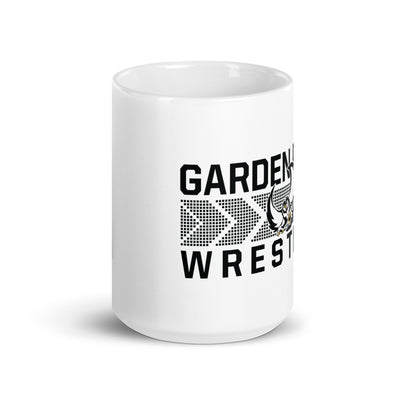 Garden Plain High School Wrestling White Glossy Mug