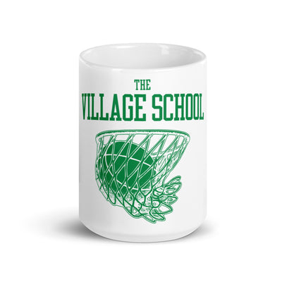 The Village School Basketball White Glossy Mug