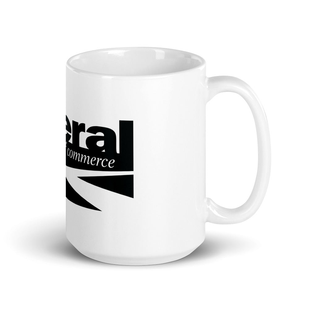 City of Liberal White glossy mug