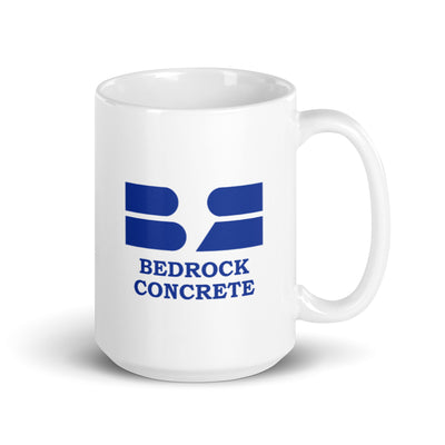 Bedrock Concrete White glossy mug