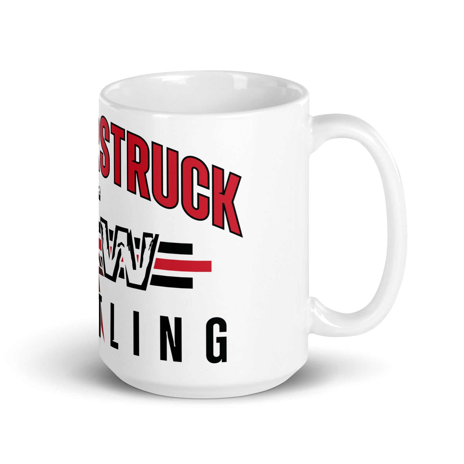 Kansas Thunderstruck Wrestling White Glossy Mug