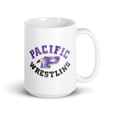 Pacific Wrestling White glossy mug