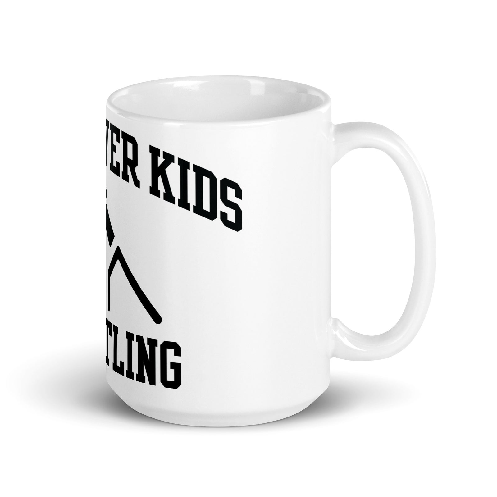 Sunflower Kids Wrestling Club White Glossy Mug