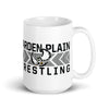 Garden Plain High School Wrestling White Glossy Mug