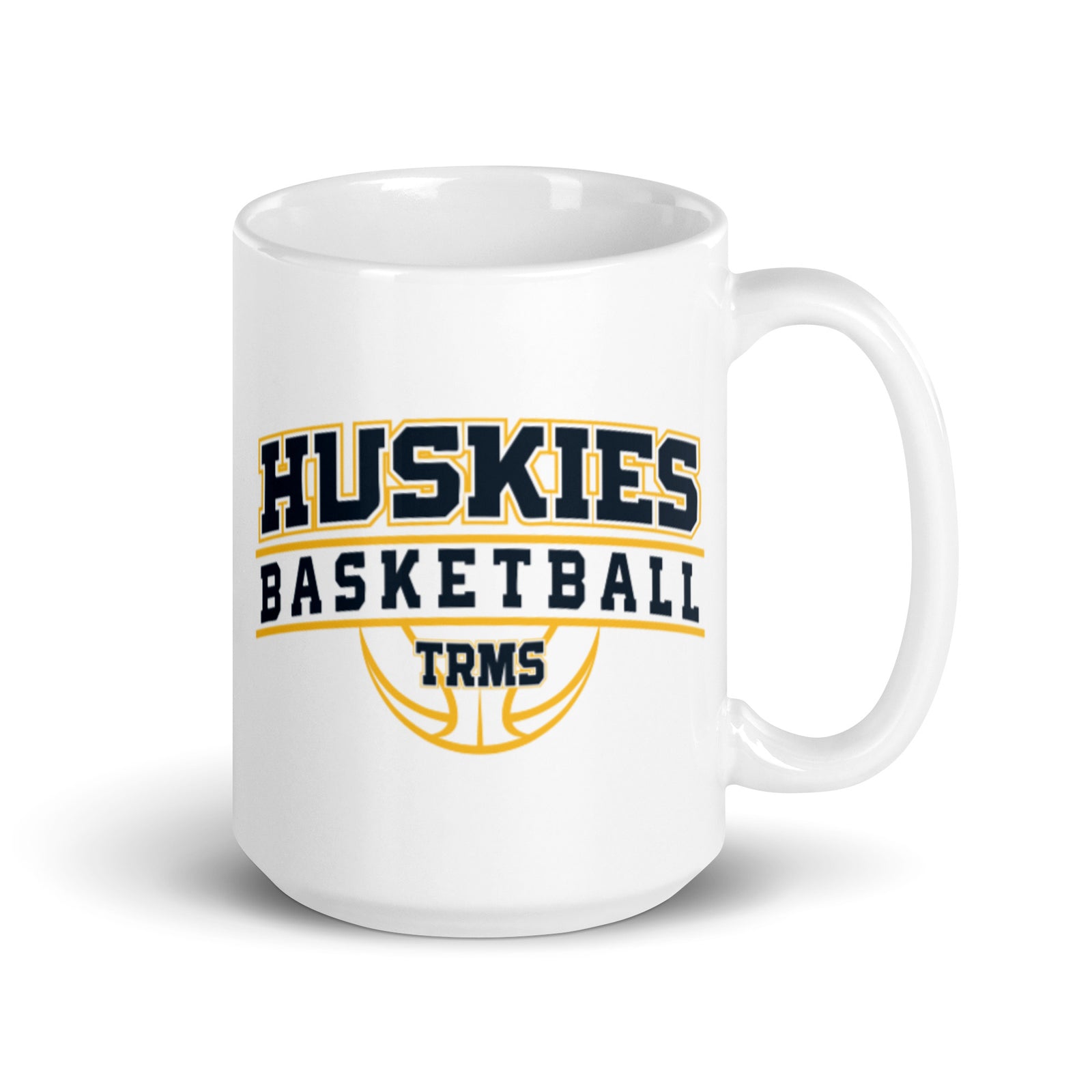 Trail Ridge Middle School Basketball White Glossy Mug