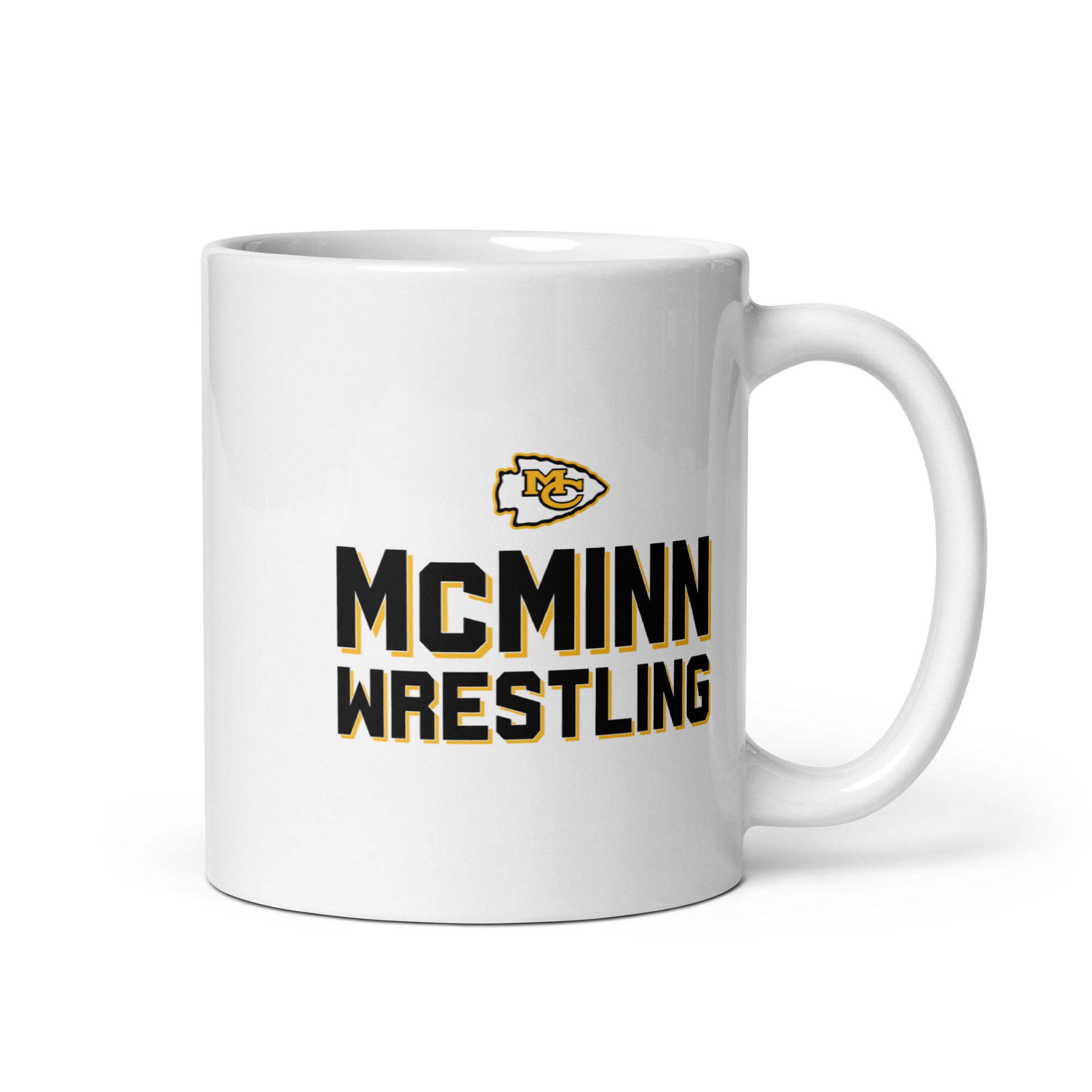 McMinn High School Wrestling  White Glossy Mug