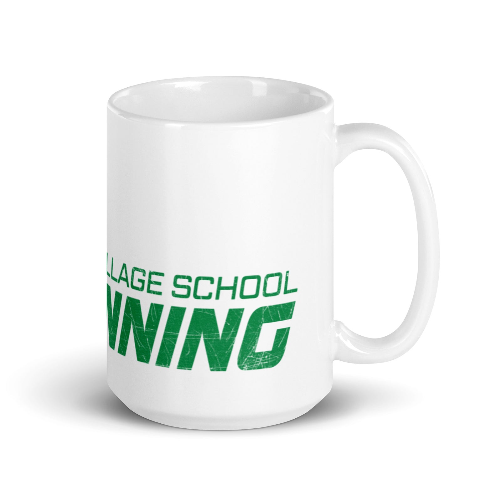The Village School Running White Glossy Mug