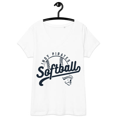 Indy Softball Women’s fitted v-neck t-shirt
