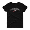Maize HS Wrestling Arch Womens Loose Crew Neck Tee