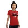 Maize HS Wrestling Eagles Red Womens Loose Crew Neck Tee