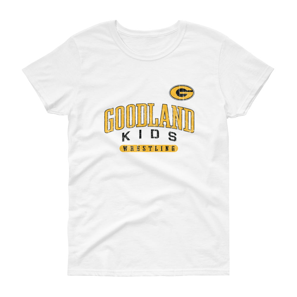 Goodland Kids Wrestling Womens Loose Crew Neck Tee