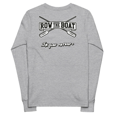 Burlington HS Wrestling Row The Boat (Front + Back) Youth Long Sleeve Tee