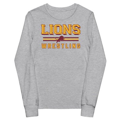 Lions Wrestling Club Youth long sleeve tee