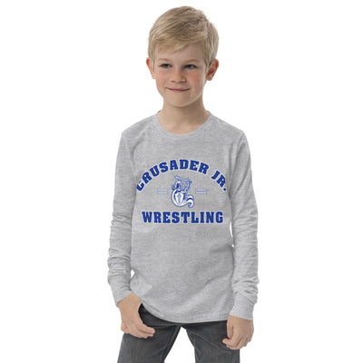 Crusader Jr. Wrestling 1 Youth long sleeve tee