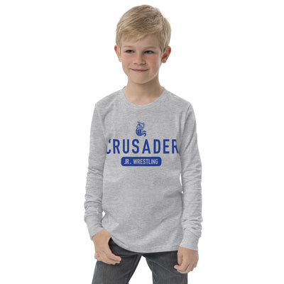 Crusader Jr. Wrestling 2 Youth long sleeve tee