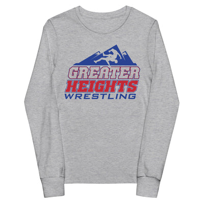 Greater Heights Wrestling 1 Youth long sleeve tee