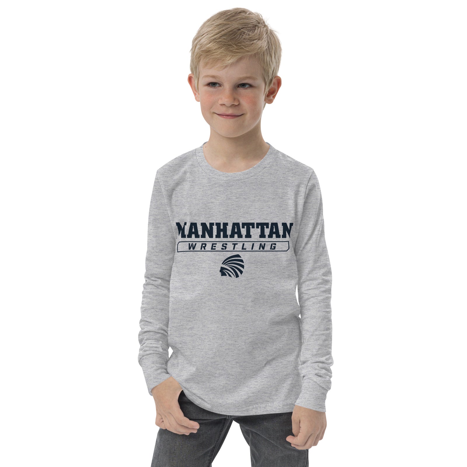 M Wrestling Youth long sleeve tee