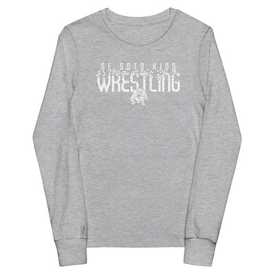 De Soto Kids Wrestling Grey Youth Long Sleeve Tee